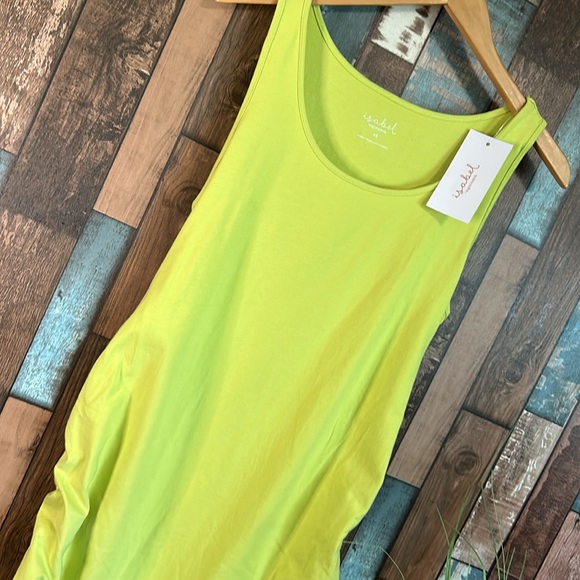 Isabel medium lime green stretch side dress - Picture 5 of 16